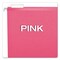 Pendaflex 1/5-Cut Tabs Colored Reinforced Hanging Letter Folders - Pink (25/Box)